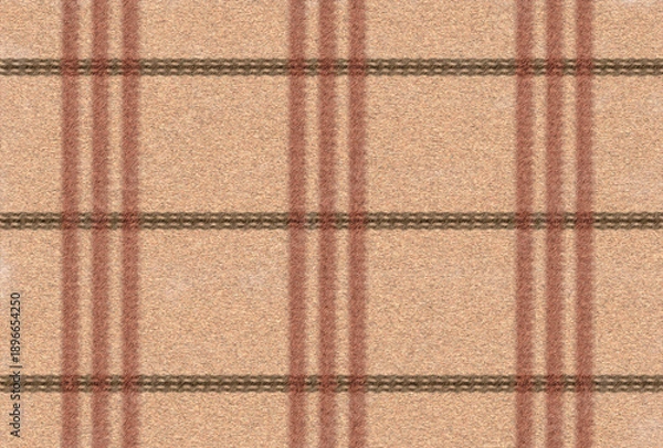 Obraz チェック柄のマフラーの表面