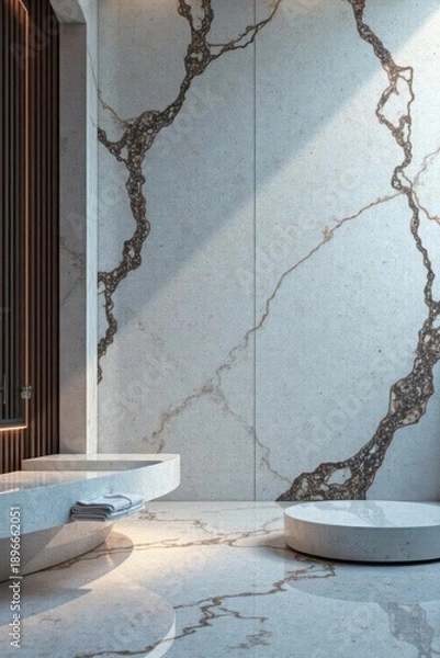 Obraz Sleek dark marble, blurred edges, elegant backdrop, elegant, gray