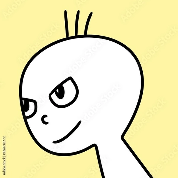 Fototapeta funny doodle comic character