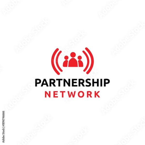 Obraz Partnership Network Logo Vector Simple