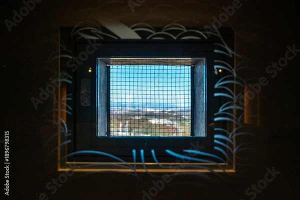 Obraz 牛久大仏 展望フロアの窓