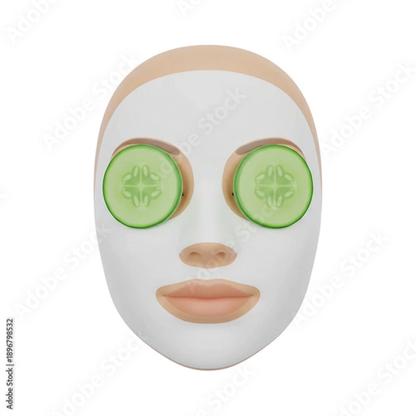 Obraz face cream with cucumber