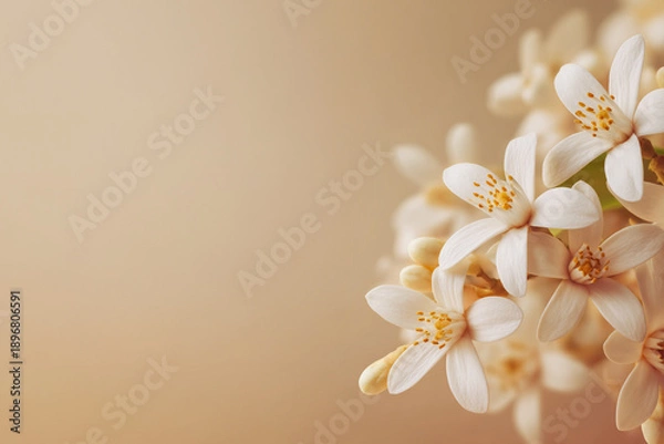 Obraz 白い花の咲くエレガントな背景