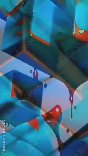 Obraz Vibrant abstract shapes and colors pattern.