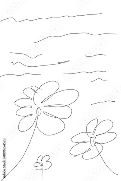 Obraz hand drawn flowers