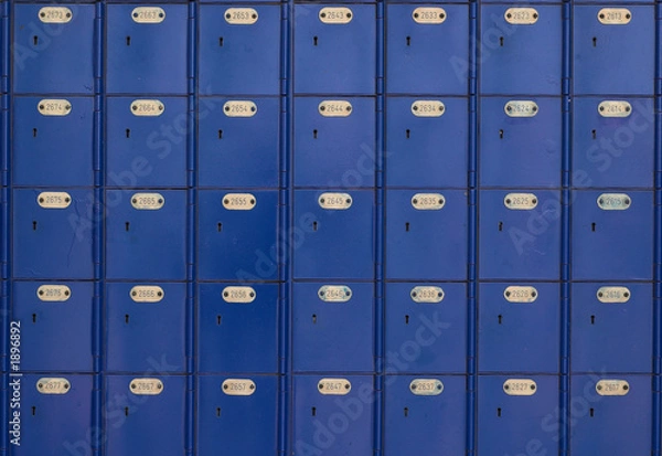 Obraz blue post office boxes 1