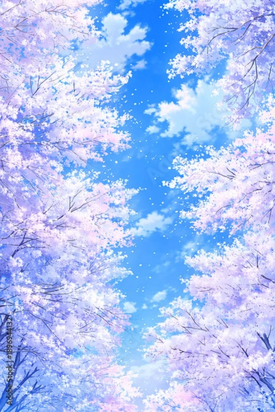 Obraz 青空に映える桜