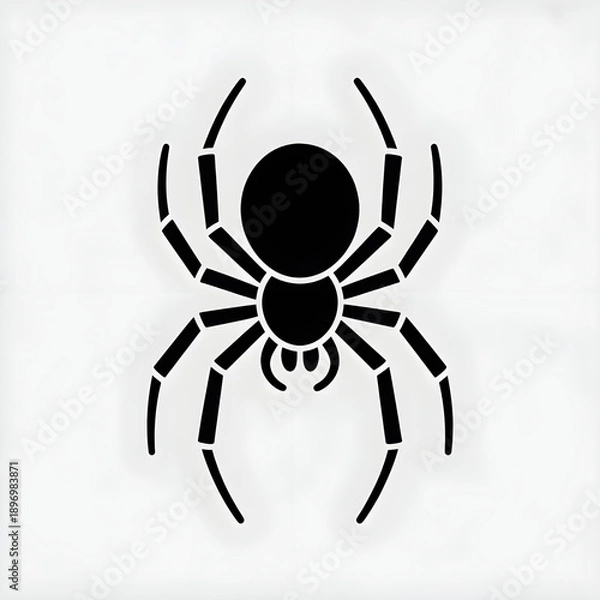 Fototapeta spider on a white background