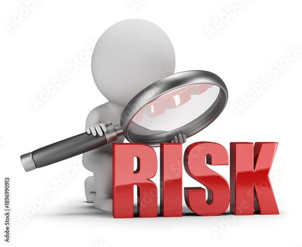 Obraz 3d small people - risk search