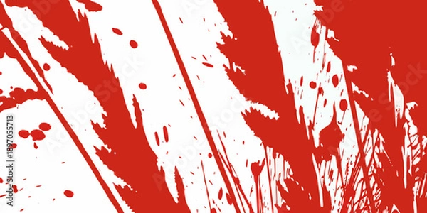 Obraz Abstract red and white brushstrokes create a dynamic textured background