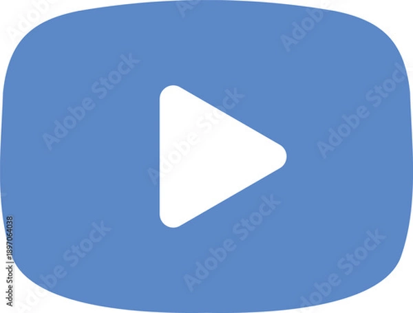 Obraz Blue video player with play button