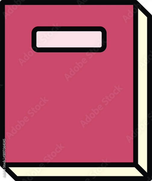 Obraz Red book with empty white label