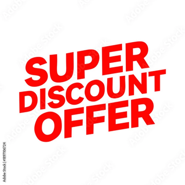 Obraz Super Discount Offer text