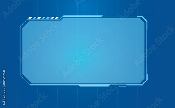 Obraz Futuristic HUD Frame Panel for Digital Interface Design