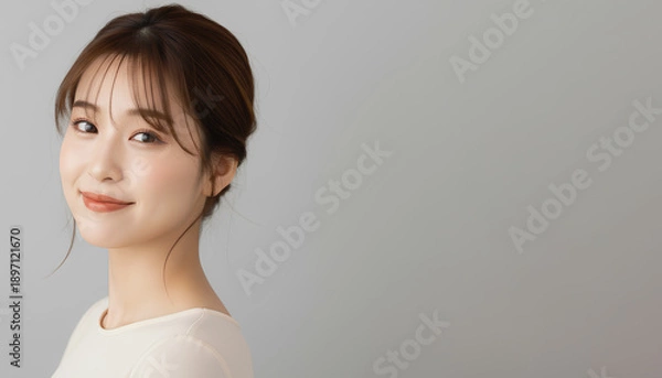 Obraz 上品なメイクの大人かわいい女性の美容ポートレート (Soft Radiance Portrait Series)	