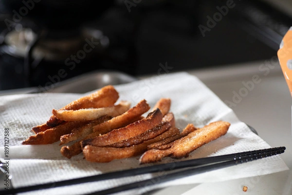 Obraz パンの耳, ラスク, おやつ, 揚げ菓子, 食パン, 