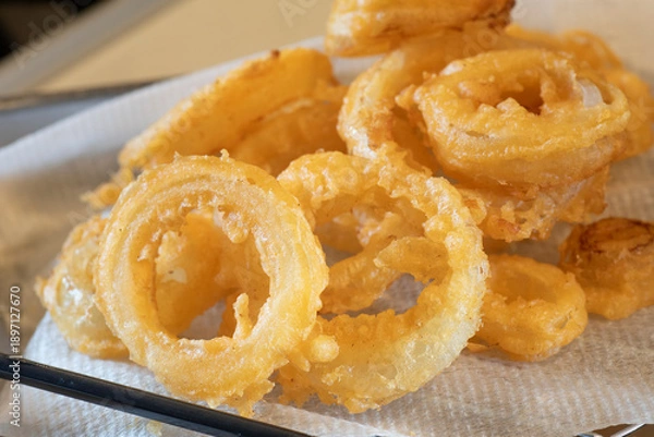 Obraz オニオンリング、玉ねぎ、揚げ物、つまみ、リング