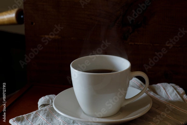 Obraz コーヒー、カップ、ソーサ、ブラックコーヒー