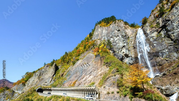 Obraz 秋のふくべの大滝