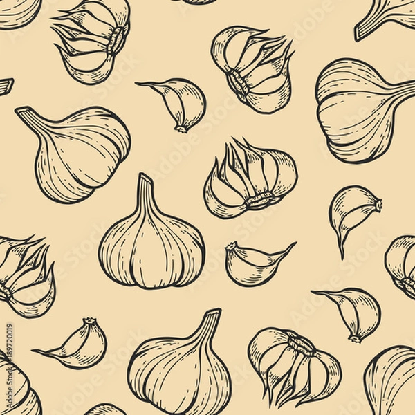 Obraz wzór czosnku
