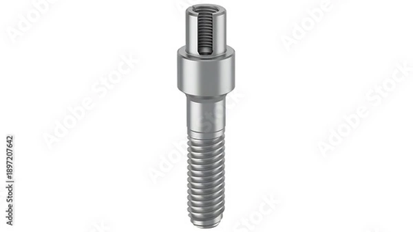 Obraz Metal Bolt with Threaded End Closeup.