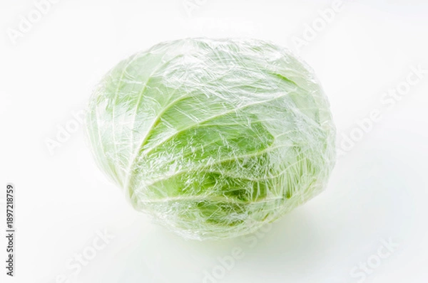 Obraz ラップで包んだ新鮮なキャベツ