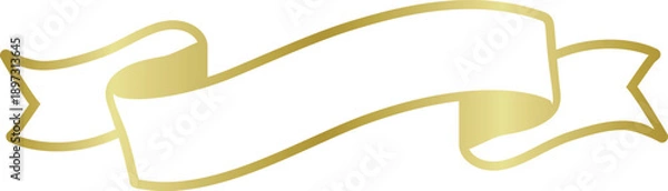 Obraz 金色の高級感あるリボンフレーム ベクターイラスト