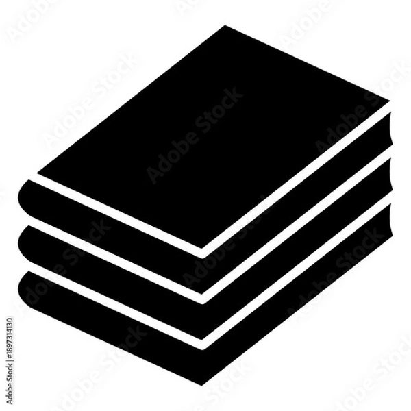 Obraz Book Stack Icon For Design Elements