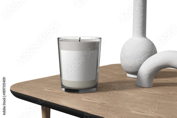 Obraz Candle Label Mockup