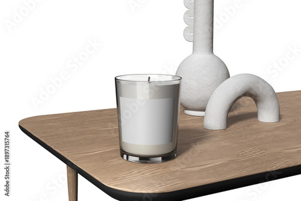 Obraz Candle Label Mockup