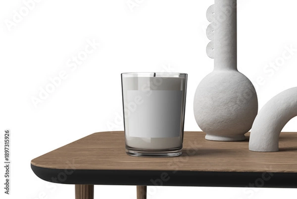 Obraz Candle Label Mockup