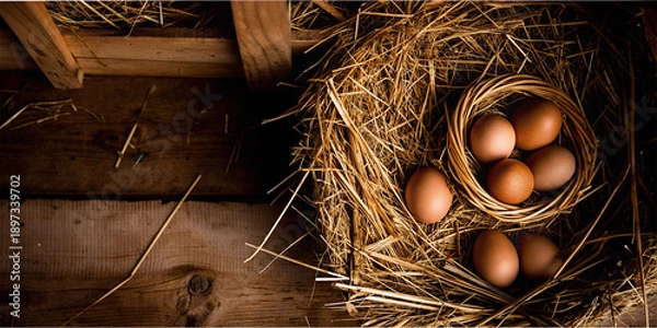 Obraz eggs in a basket