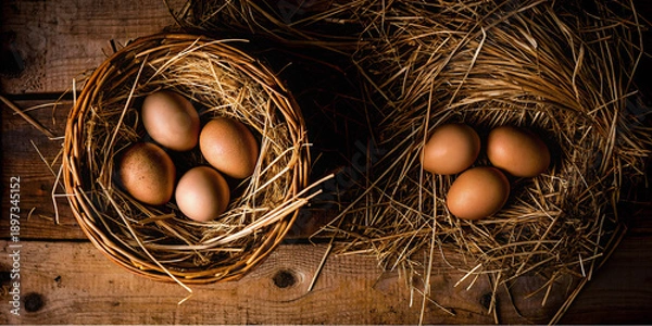 Obraz eggs in a basket