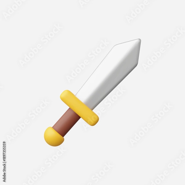 Obraz 3d Realistic Sword vector illustration