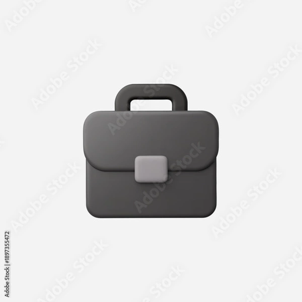 Obraz 3d Realistic Briefcase icon vector illustration