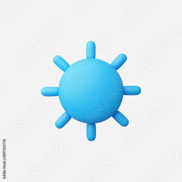 Obraz 3d Realistic Sun Icon vector illustration
