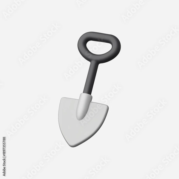 Obraz 3d Realistic Shovel vector illustration