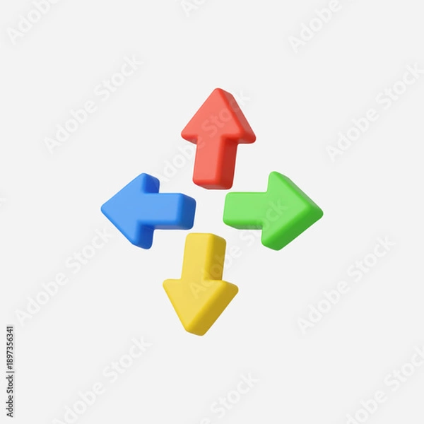 Obraz 3d Realistic Arrows vector illustration