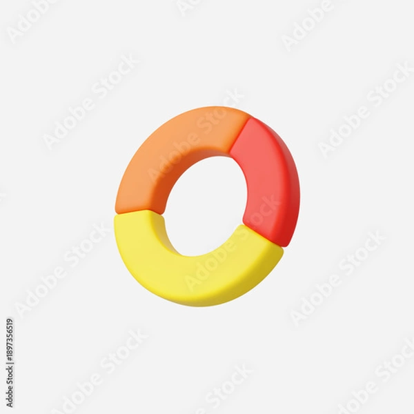 Obraz 3d Realistic Chart vector illustration