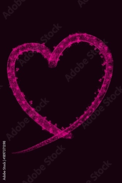 Obraz Romantic Pink Heart with Soft Sparkle Effect Background