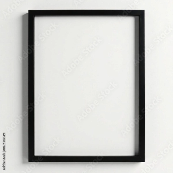 Obraz Empty black frame, white mount, minimalist display, object, gallery