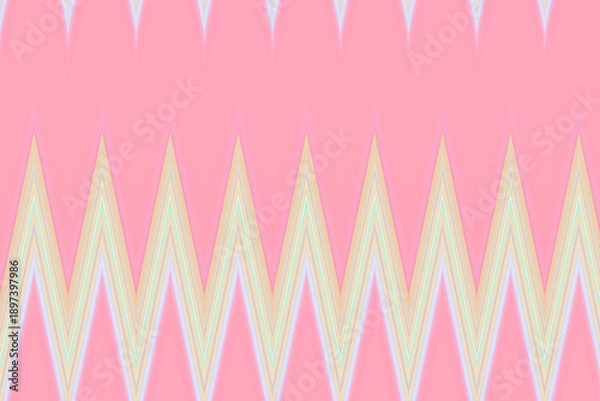 Fototapeta Illustration Triangle Shape Point Pattern Pink Pastel Background.