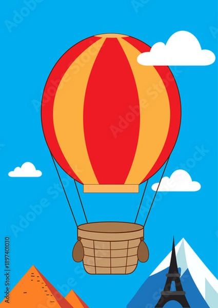 Obraz Hot air balloon trip
