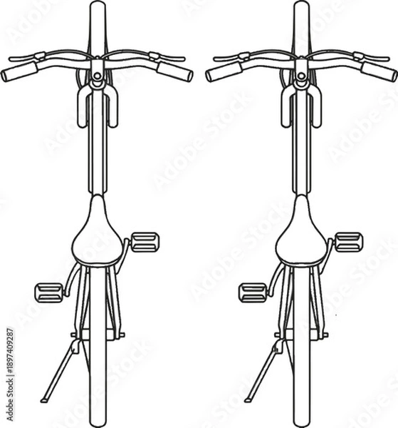 Obraz Bicycle Front View Comparison