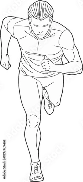 Obraz Running Man Outline