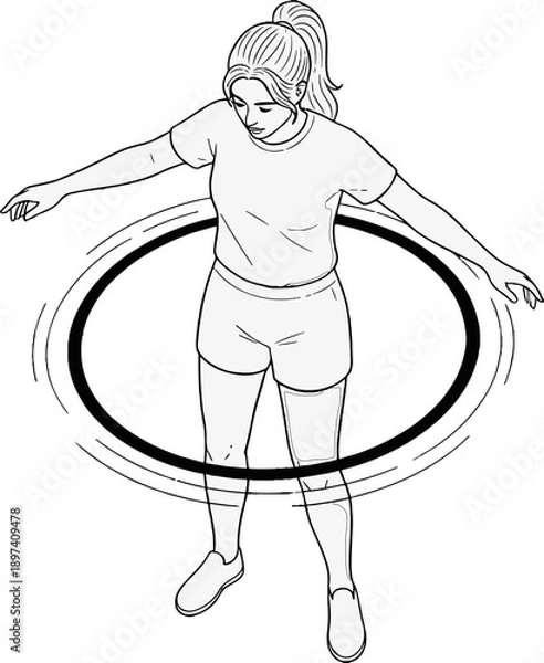 Obraz Woman Hooping