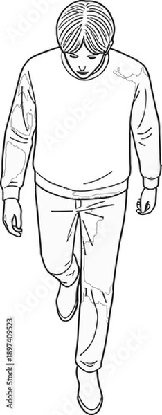 Obraz Walking Figure Outline
