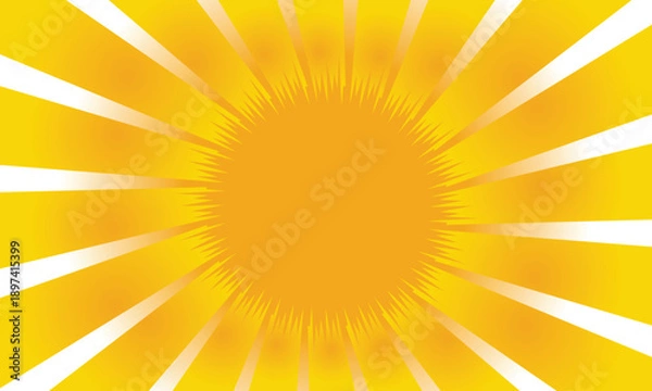 Fototapeta Yellow sun rays background vector