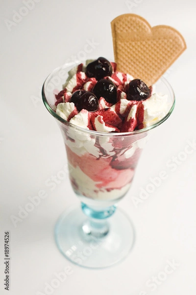 Fototapeta Eisbecher Cherry Kirsche