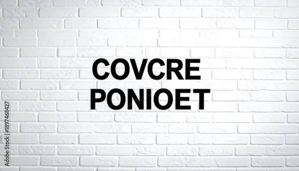 Obraz Text on Brick Wall.